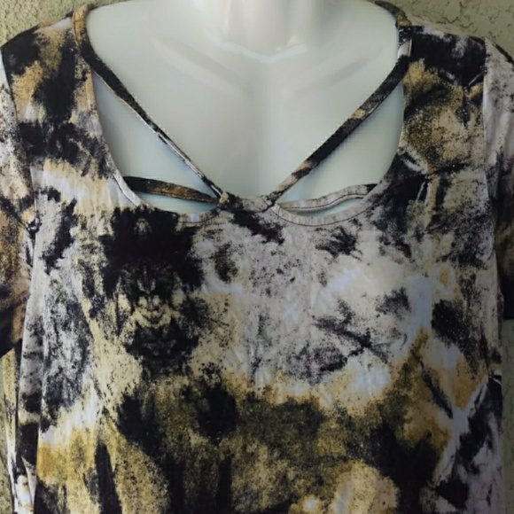 Rock & Republic cutout top short sleeve top blouse - Picture 4 of 7